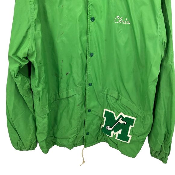 Pla-Jac by Dunbrooke Vtg Jacket Green Mehlville High School Sz Medium Chris USA - Picture 4 of 16